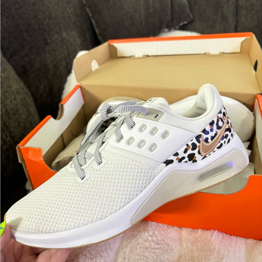 Nike Women's White and Leopard Sneakers